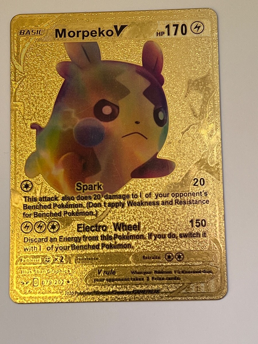Pokémon Morpeko V Pokemon Gold Foil Card 079/202 HP170 | eBay