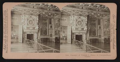 Chamber of Francis I, Palace of Fontainebleau, France  Old Photo