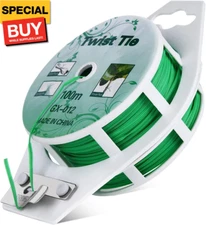 Twist Ties - All-Purpose Coated 328feet Garden Plant Ties with Trimmer Garden Tw