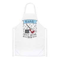 Beware VerrüCkte Gitarre Mann Koch SchüRze Vatertag Freund Lustig Kochen