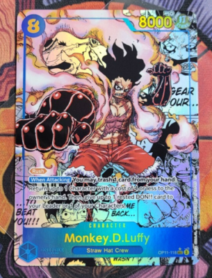 Monkey D Luffy OP11-118 SEC Manga Rare A Fist of Divine Speed One