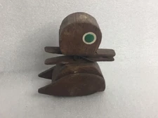 Vintage Duck Paper Clip Note Holder Desk Accessory Carved Wood Folk Art