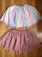 H M Kids Girls Tulle Skirts 6X-7 Lot Of 2