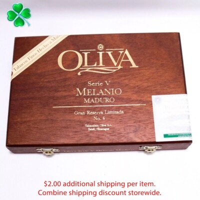 Oliva No. 4 Serie V Melanio Maduro Empty Wood Cigar Box 9'' x 6'' x 1.5''