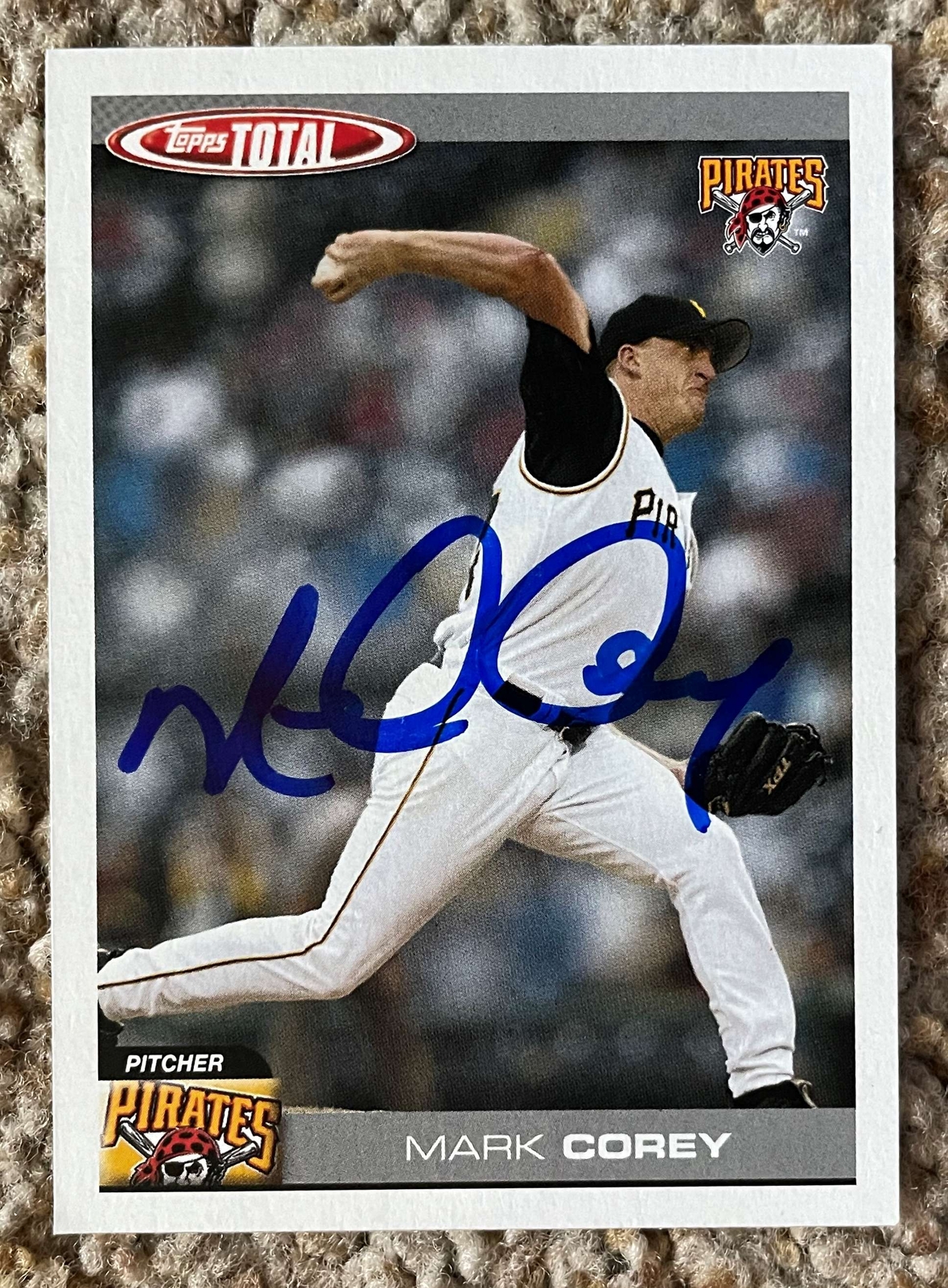 Mark Corey signed 2004 Topps Total - Pirates