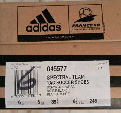 Vintage 1998 ADIDAS World Cup Men's Soccer Turf Cleats Spectral