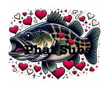 Sublimation Print Valentine Bass Fishing Ready To Press Heat Transfer