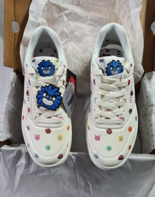 Skechers Damen Uno Court Vexx Multi-Moji, EUR 39 White/Multi,