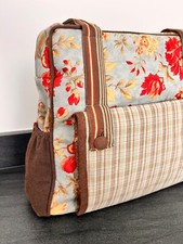 Rare Moda Quilters Travel Tote Bag From Discontinued Chocolate Fabric Line