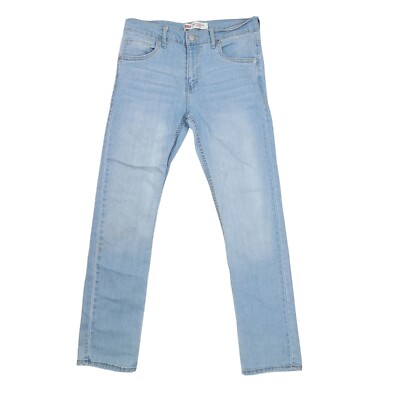 Levis Youth 502 Regular Taper Stretch Light Wash Jeans Size 16 Reg 28 x 28