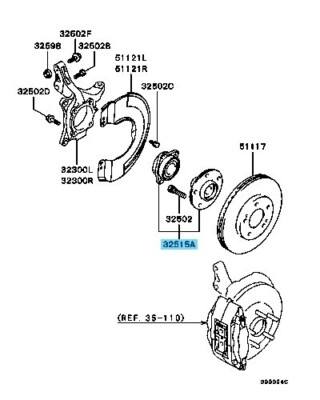 MITSUBISHI LANCER EVO 8 9 CT9A 03-06 Genuine Front Wheel Hub Assy