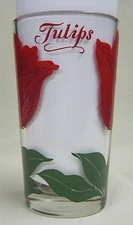 Tulips Peanut Butter Glass Glasses Drinking Kitchen Mauzy 30-3