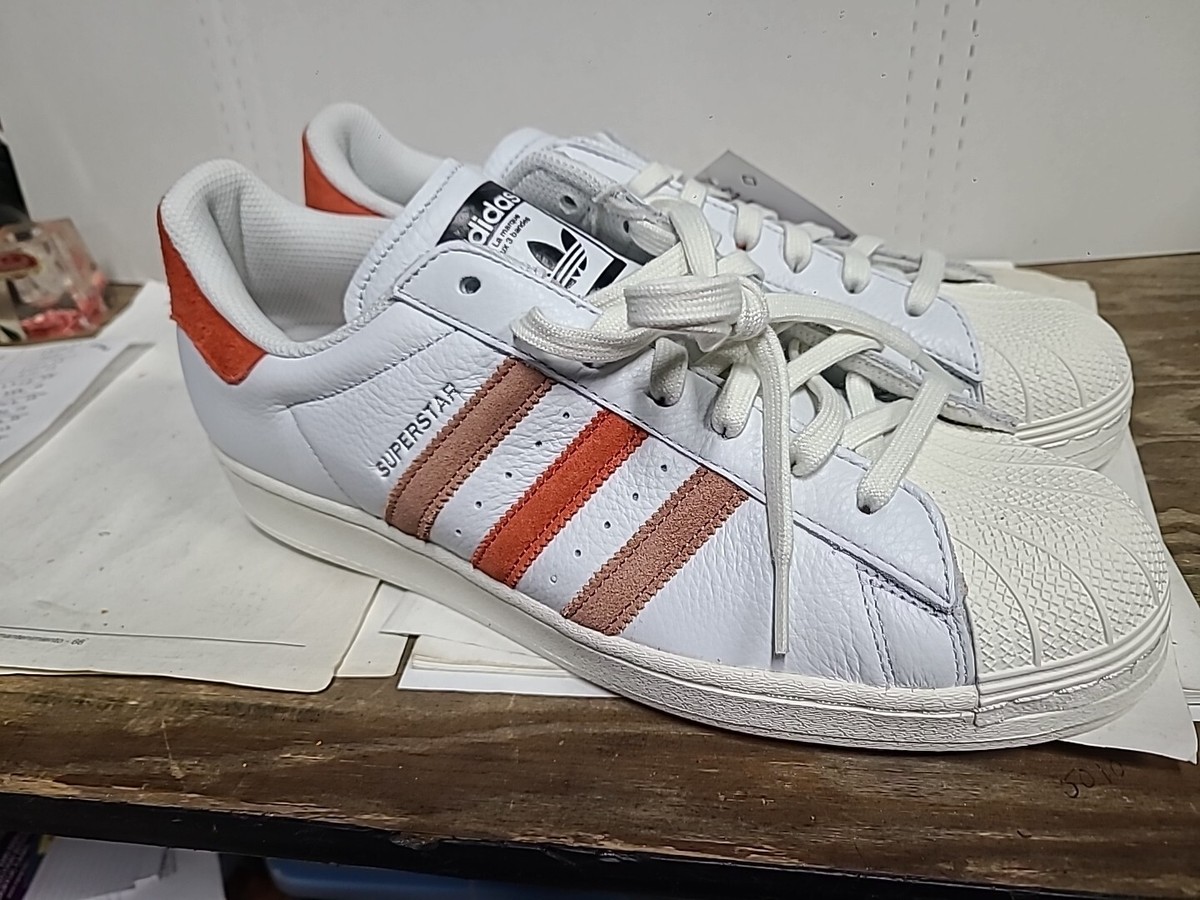 Size 11 - Adidas Superstar Crystal White Preloved Red for sale