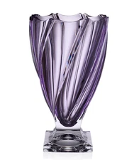 Footed Vase 13" Violet Flower Vase Home Decor Czech Bohemia Crystal  gift