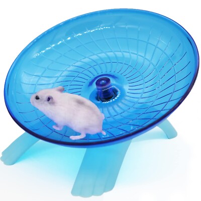 Pet Firsbee Running Toys Hamster Wheel, Hamster Flying Saucer Wheel -Quiet  -BLUE UK