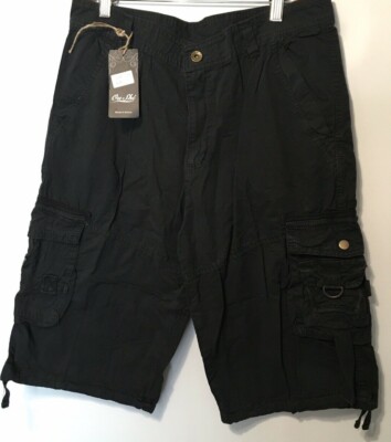 Ou Shi Men's Black Cargo Shorts Size 32 | eBay