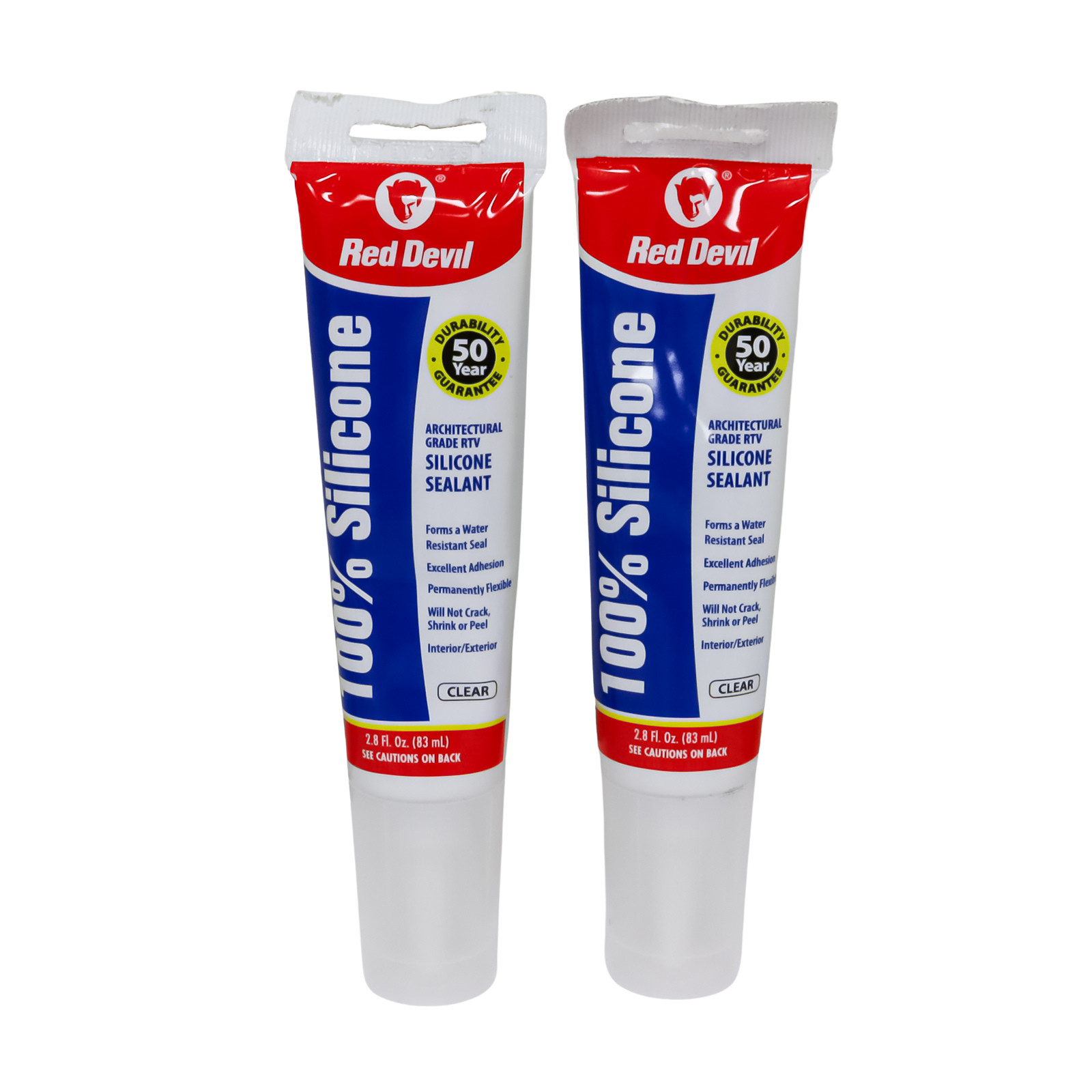 2 Pack 2.8 fl. oz. Red Devil 100% Silicone Sealant Architectural Grade RTV. Available Now for $19.99