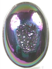 Statement large DRUZY RING IN STERLING SILVER Jewelry