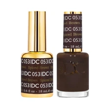 DND DC Gel Polish & Nail Polish Set - Spiced Brown #053 0.6 oz each