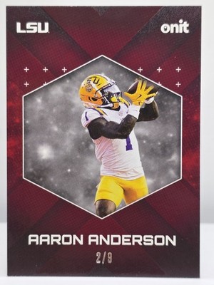 2025 Onit Gravity Aaron Anderson LSU Tigers Red Parallel 2/9 Browns
