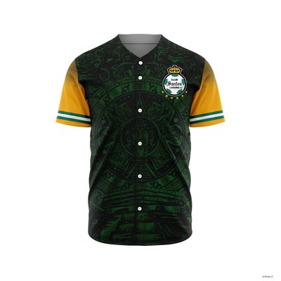 Personalized LIGA MX Club Santos Laguna Baseball Jersey Special Aztec Design 