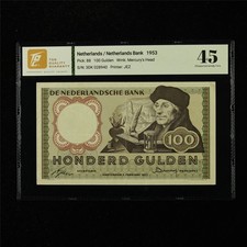1953 Netherlands Nederlandsche Bank 100 Gulden Pick#88