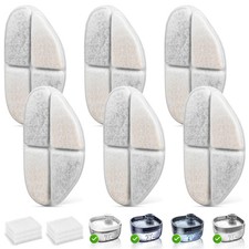 6 Packs Replacement Filters and 6 Packs Pump Sponges for FEELNEEDY 7L/1.8Gal ...