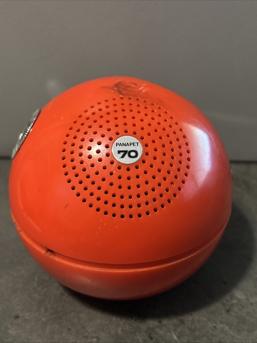 Vintage Panasonic 1970s Panapet R-70 Spherical Red Transistor