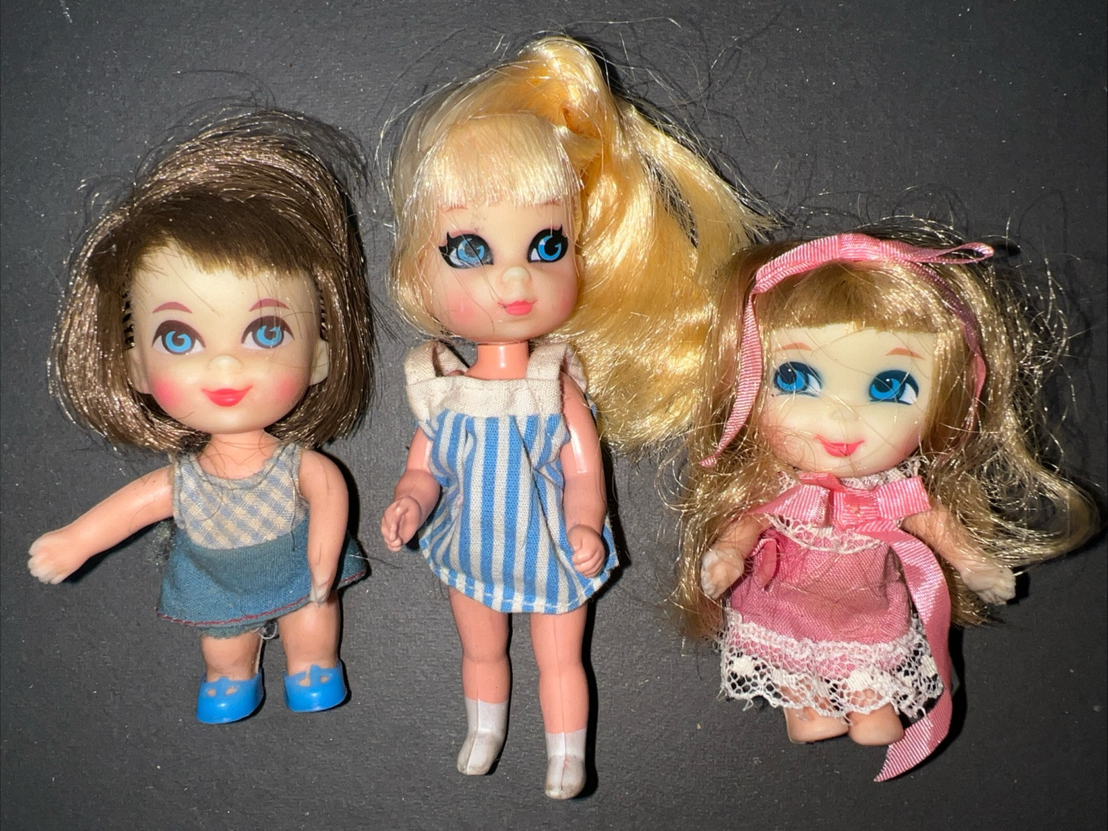 リッドルキッドル デッドストック Vintage Lot Of 3 1960's Mattel Liddle Kiddles Beddy Bye(Sears)Babe