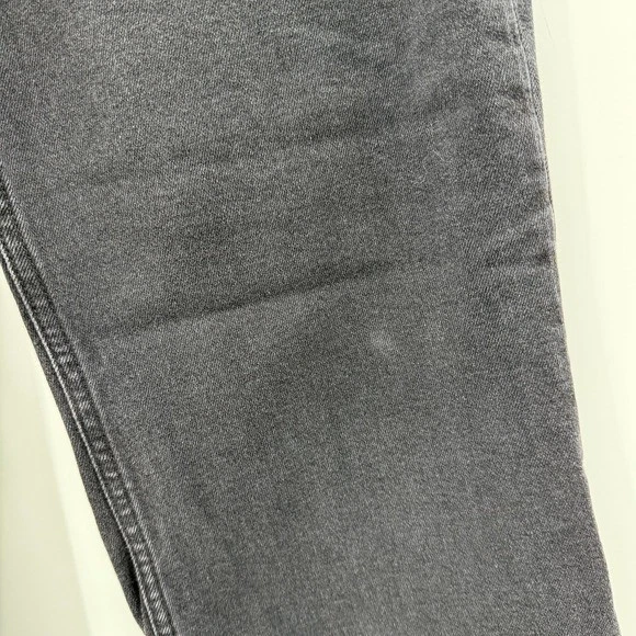 GAP Jeans Size 31 12Short 70's Flare High Rise Black Denim Stretch Patch Pockets - Image 3 of 4