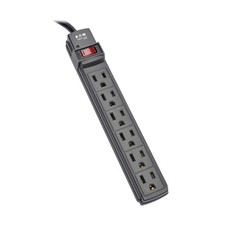 Tripp Lite Power It PS66B 6-Outlet Power Strip with 6' Cord, Black