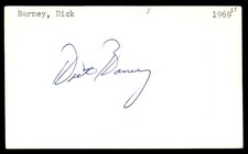 Dick Baney Pilots Baseball Signed Index Card Auto *CA221
