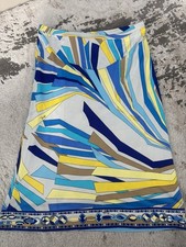 Rare Vintage Emilio Pucci Silk Blend GeometricPrint Skirt - UK 6