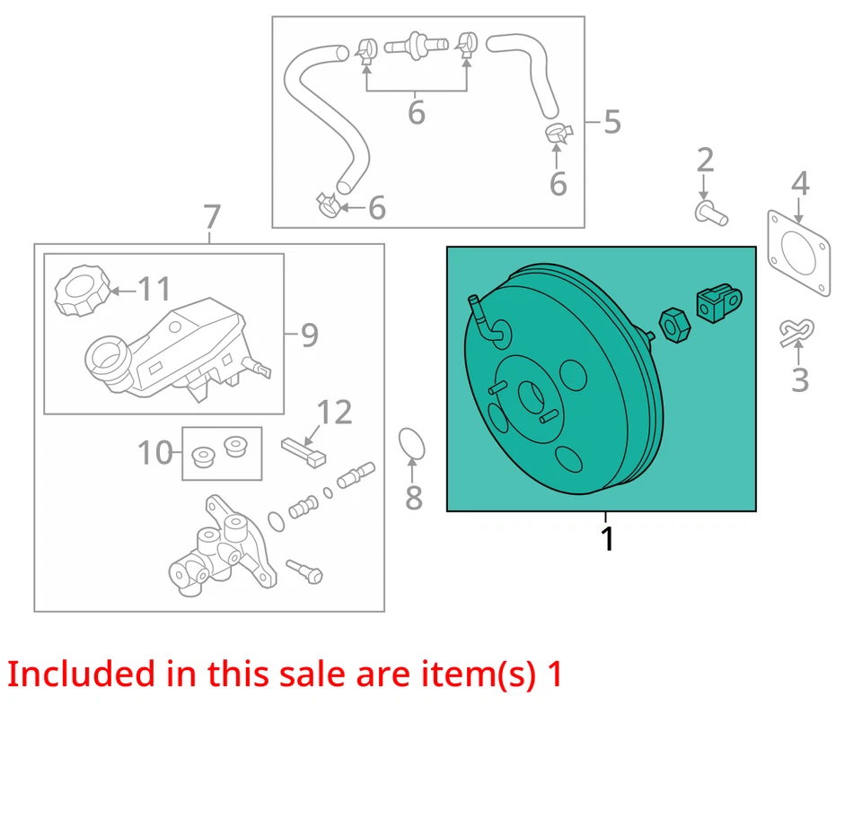 2015 Hyundai Elantra Power Brake Booster OEM 98K Miles - LKQ385139516 - Image 4 of 4