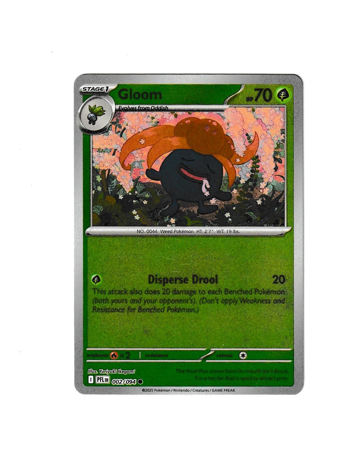 GLOOM 002/094 REVERSE HOLO C PHANTASMAL FLAMES NM POKEMON