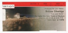 Melissa Etheridge 8/22/09 Westbury NY One Bank Theatre Rare Ticket Stub!