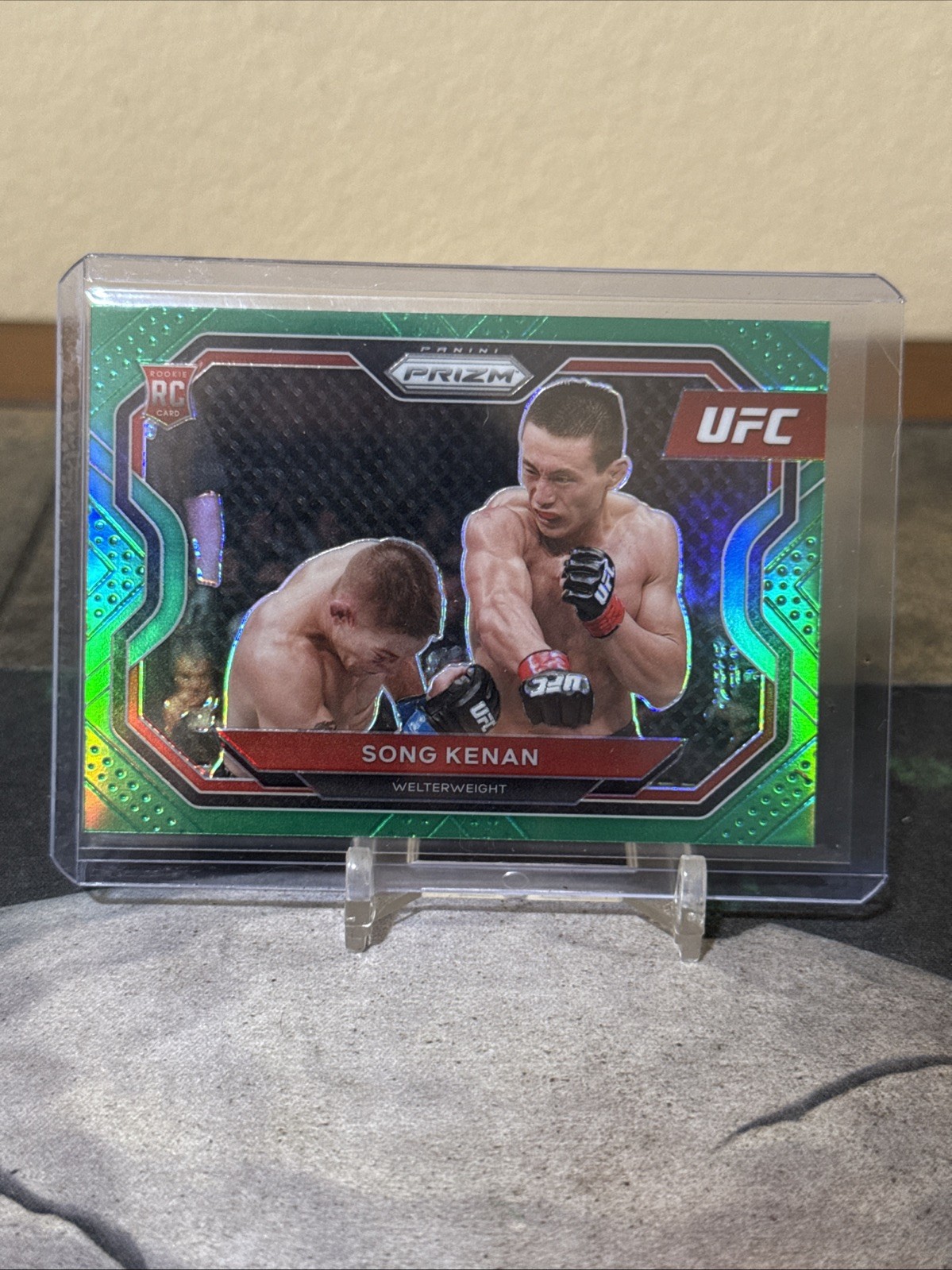 2021 Panini Prizm UFC Green Prizm Song Kenan #167 Rookie RC