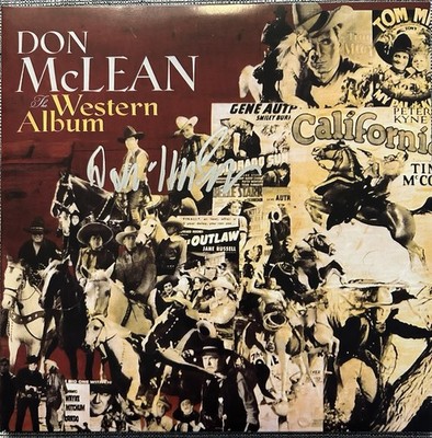 DON MCLEAN SIGNED  THE WESTERN ALBUM  VINYL RECORD LEGENDARY SINGER BECKETT COA