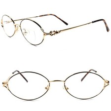 Old Vintage Retro Style Gold Womens Fashion Oval Bifocal 3.00 Reading Glasses