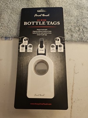 Final Touch Bottle Tags. New in package. Card Stock. 48 tags. 