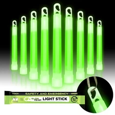 	Glow Fever Emergency Safety Military Grade Glow Sticks 10pcs 6'' Ultra Bright	