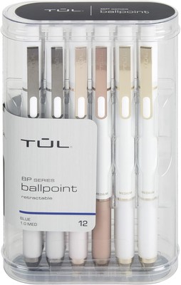 TUL  BP3 Retractable Ballpoint Pens, Medium Point, 1 Count (Pack of 12), Blue 