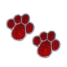 2 PCS Bling Car Decals, Crystal Decoration Sticker, Rhinestone Dog Paw Print