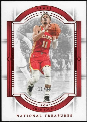 2023 Panini National Treasures TRAE YOUNG #17 Hawks 11/33 - JERSEY NUMBER MATCH
