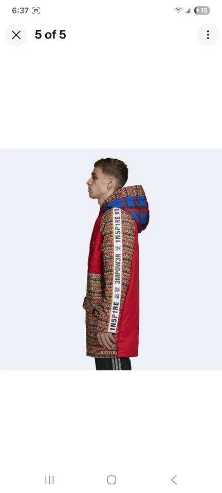 Adidas Pharrell Williams Hu Human Race Padded Jacket Multicolor - Image 4 of 4