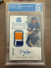 2023-24 Upper Deck The Cup Matt Savoie Rookie Patch Auto 48/249 Sabres #180