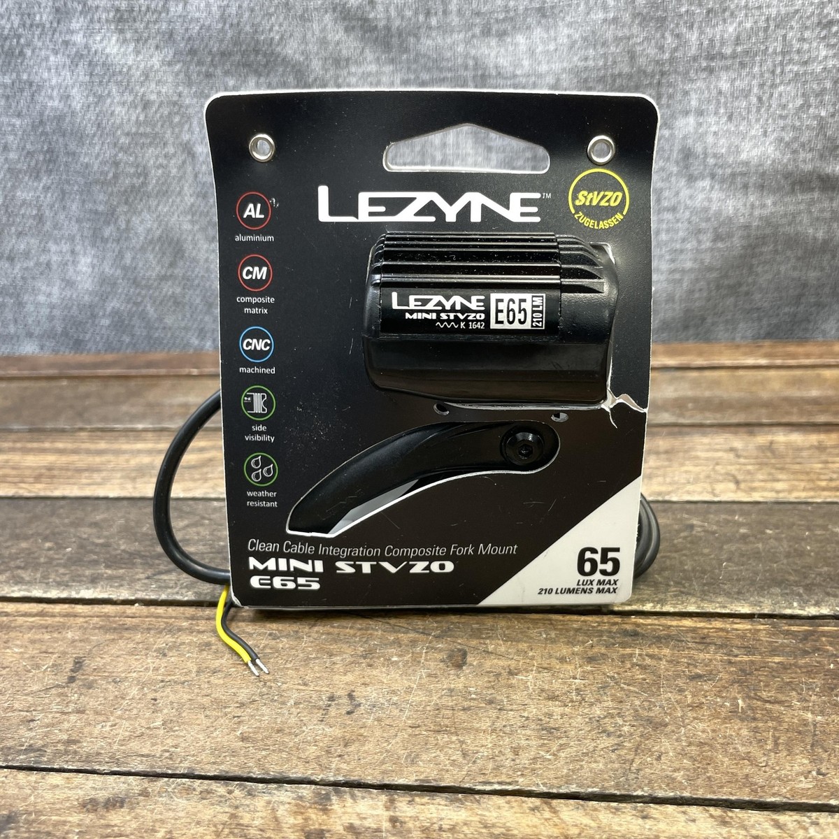 Lezyne Ebike Mini STVZO E65 Headlight 210 Lumen 65 Lux 6-12V LED