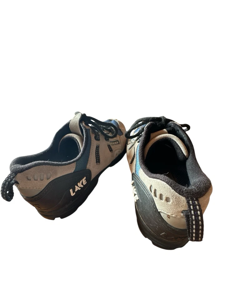 Zapatos de ciclismo Lake para hombre 40 EE. UU. 6,5 gris azul MX101 con cordones ciclismo de montaña Foto 3 de 4