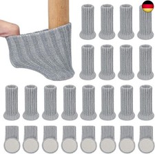 24 Stück Stuhlsocken, NETUME Hochelastisch Gestrickte Möbelsocken/Filz S