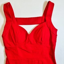 Emerald Sundae Red Cutout Sheath Dress Size 9 Sleeveless V Neck Party